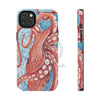 Giant Pacific Octopus Red Vintage Map Watercolor Art Case Mate Tough Phone Cases Iphone 14 Plus
