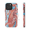Giant Pacific Octopus Red Vintage Map Watercolor Art Case Mate Tough Phone Cases Iphone 14 Pro Max