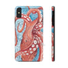Giant Pacific Octopus Red Vintage Map Watercolor Art Case Mate Tough Phone Cases Iphone Xs Max