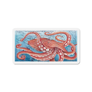 Giant Pacific Octopus Vintage Map Watercolor Art Die-Cut Magnets 6 × / 1 Pc Home Decor