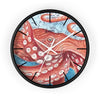 Giant Pacific Octopus Watercolor Vintage Map Art Wall Clock Black / White 10 Home Decor