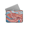 Giant Pacific Red Octopus Tentacles Vintage Map Art Laptop Sleeve