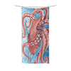 Giant Pacific Red Octopus Vintage Map Art Polycotton Towel 36 × 72 Home Decor