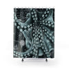 Green Octopus Art Vintage Map Chic Shower Curtain 71X74 Home Decor