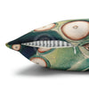 Green Octopus Kraken Vintage Map Art Spun Polyester Square Pillow Case Home Decor