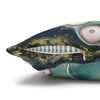 Green Octopus Kraken Watercolor Art Spun Polyester Square Pillow Case Home Decor