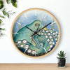 Green Octopus Tentacles Art Watercolor Wall Clock Wooden / Black 10 Home Decor