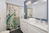 Green Octopus Vintage Chic Shower Curtain Home Decor
