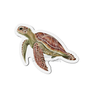 Green Sea Turtle Art Die-Cut Magnets 6 × / 1 Pc Home Decor