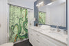 Green Tentacles Ink Art Shower Curtain Home Decor