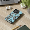 Grey Blue Octopus Tentacle Vintage Map Case Mate Tough Phone Cases