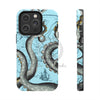 Grey Blue Octopus Tentacle Vintage Map Case Mate Tough Phone Cases Iphone 14 Pro