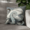 Grey Octopus Kraken Compass Map Spun Polyester Square Pillow Case 16 × Home Decor