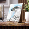 Gyr Falcon Watercolor Art Ceramic Photo Tile 6 × 8 / Matte Home Decor