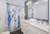 Happy Cute Dolphins Blue Watercolor Art Shower Curtain Home Decor