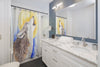 Howling Wolf Moon Watercolor Art Shower Curtain Home Decor