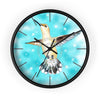 Hummingbird Blue Sky Art Wall Clock Black / 10 Home Decor