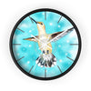 Hummingbird Blue Sky Art Wall Clock Black / White 10 Home Decor