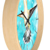 Hummingbird Blue Sky Art Wall Clock Home Decor