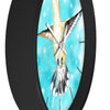 Hummingbird Blue Sky Art Wall Clock Home Decor