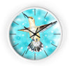 Hummingbird Blue Sky Art Wall Clock White / Black 10 Home Decor