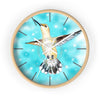 Hummingbird Blue Sky Art Wall Clock Wooden / White 10 Home Decor