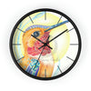 Hummingbird Colored Pencil Art Wall Clock Black / 10 Home Decor