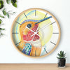 Hummingbird Colored Pencil Art Wall Clock Home Decor