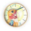 Hummingbird Colored Pencil Art Wall Clock Wooden / White 10 Home Decor