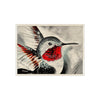Hummingbird Ink Modern Black Red Art Ceramic Photo Tile 6 × 8 / Matte Home Decor