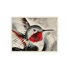 Hummingbird Ink Modern Black Red Art Ceramic Photo Tile Home Decor