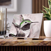 Hummingbird Modern Green Black Ink Art Ceramic Photo Tile 6 × 8 / Glossy Home Decor