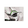 Hummingbird Modern Green Black Ink Art Ceramic Photo Tile 6 × 8 / Matte Home Decor