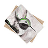 Hummingbird Modern Green Black Ink Art Ceramic Photo Tile Home Decor