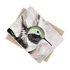 Hummingbird Modern Green Black Ink Art Ceramic Photo Tile Home Decor