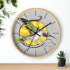 Hummingbird Tribal Sun Ink Art Wall Clock Wooden / Black 10 Home Decor