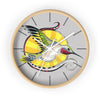 Hummingbird Tribal Sun Ink Art Wall Clock Wooden / White 10 Home Decor