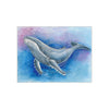 Humpback Whale And The Bubbles Watercolor Art Ceramic Photo Tile 6 × 8 / Matte Home Decor