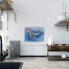 Humpback Whale And The Bubbles Watercolor Art Ceramic Photo Tile Home Decor