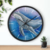 Humpback Whale And The Bubbles Watercolor Art Wall Clock Home Decor