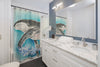 Humpback Whale And The Wave Watercolor Shower Curtain Home Decor