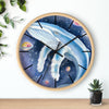 Humpback Whale Cosmic Stars Galaxy Watercolor Art Wall Clock Home Decor