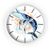 Humpback Whale Tribal Splash Wall Clock White / 10 Home Decor