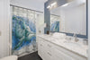 Humpback Whales Vintage Map Shower Curtain Home Decor