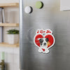 I Love You Border Collie Dog Heart Art Die-Cut Magnets Home Decor