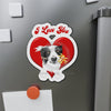 I Love You Border Collie Dog Heart Art Die-Cut Magnets Home Decor