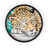 Jaguar Napping Pastel Art Wall Clock Black / White 10 Home Decor