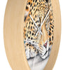 Jaguar Napping Pastel Art Wall Clock Home Decor