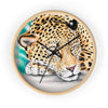Jaguar Napping Pastel Art Wall Clock Wooden / Black 10 Home Decor