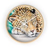 Jaguar Napping Pastel Art Wall Clock Wooden / White 10 Home Decor